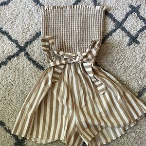 Strapless romper